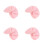 16Pcs Home Use Pink Face Exfoliating Gloves Soft Comfortable Sponges 5