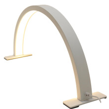 28 Inch Half Moon Nail Desk Lamp, LED Nail Tech Light with 430 LEDs, Adjustable Brightness and Color Temperature, White