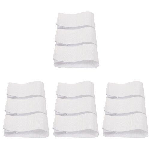 12Pièces Brassards Blancs En Nylon Pour Football 1