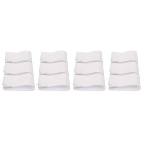 12Pièces Brassards Blancs En Nylon Pour Football 2