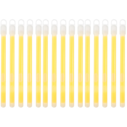 15Pcs Yellow Glow Sticks Pe Emergency Lighting Hooks for Camping 2