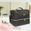 Nail Polish Organizer Bag Double Layer Hard Shell Storage Case for 60 Bottles with Carry Handle 3