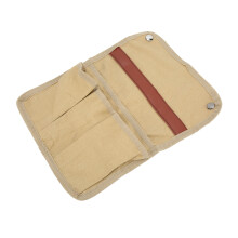 Canvas Hanging Chair Bag with Multi Pockets, 32x24cm, Khaki