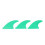 Green PVC Fins for Stand Up Paddle 1