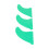 Green PVC Fins for Stand Up Paddle 12