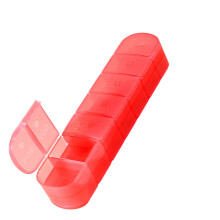 Organisateur de médicaments à domicile, boîte de rangement-Rouge