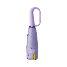 Ergonomic Handle Umbrella Automatic Black Coating Wind-Purple