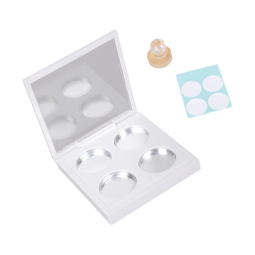 Étui pour Palette de fard à paupières, 4 compartiments-Blanc