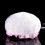 Waterproof Lace Shower Cap for Women, Elegant Reusable DoubleLayer with Adjustable Fit 2