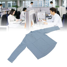 Men's Cotton Linen Shirt Light Blue XXL Bust 125cm