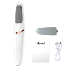 Electric Foot Callus Remover with Fast Charging and Replaceable Heads for Smooth Heels White Set