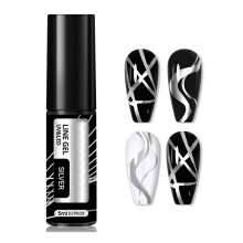 Metal Mirror Nail Polish Gel Silver Chrome Finish, Fast Drying Long Lasting Shine for DIY Nails