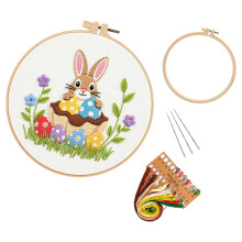 Easter Theme Embroidery Set with Stitching Hoop and-CX1491