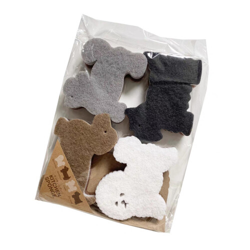 4X Safe Cleaning Kitchen Sponges Cute Dogs For Kitchen