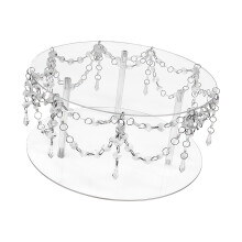 Crystal Acrylic Cake Stand with Beads Chain for Children-32
