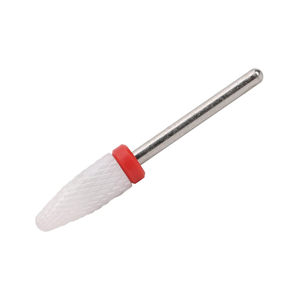 Red Fine Grinding Ceramic Nail Drill Bit For Acrylic Nails Box Corn Head For Precise Polishing