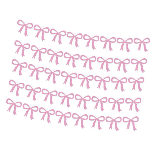 5Sets Colorful Bowknot Bunting Ornament Ceiling-pink glitter