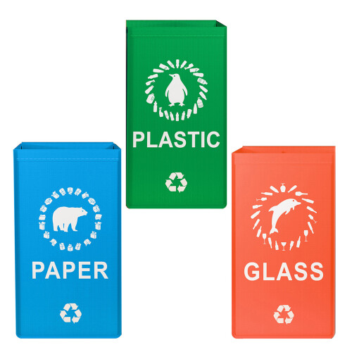 Convenient Trash Bag Quick Access Design-A set of three color