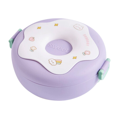 Formfach-Lunchbox, leichte, auslaufsichere Snackbox-Lila