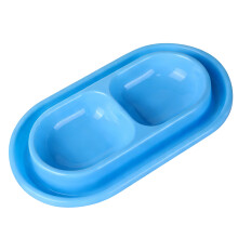 Modern Ants Proof Double Pet Bowl for Cats Feeding-Blue L