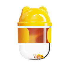 Clear Automatic Water Dispenser Water Bottle for Parrots-Yellow