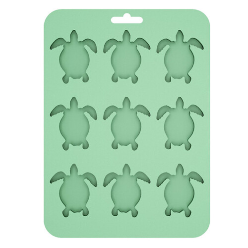 9 Cavity Silicone Turtles Ice Mold Efficient For-Green
