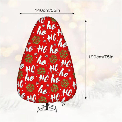 Printed Upright Design Oxford Fabric Christmas Tree Storage Bag 2
