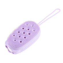 Silicone Body Scrubber Soft Silicone Comfort Waterproof Bath Brush for Shower Wash Purple
