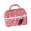 Large Capacity Spacious Gingham Makeup Bag With-rose red 1