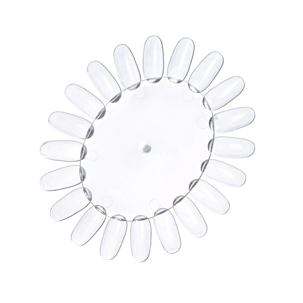 20Pcs Clear Nail Swatch Sticks Color Display Wheel for Easy Nail Art Practice and Polish Samples