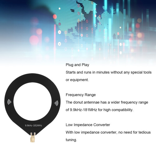 BB Loop Antenne 9,9 kHz-181 MHz SMA-Stecker Outdoor Schwarz 2
