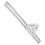Règle triangulaire de menuiserie argentée et flexible 11