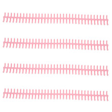 Plastic Binding Spine 12mm Pink 10PCS 34 Hole Loose Leaf Rings Detachable