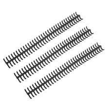 10 Stück Schwarze 12mm Kunststoff-Bindespaltösen für 85 Seiten, 34 Löcher