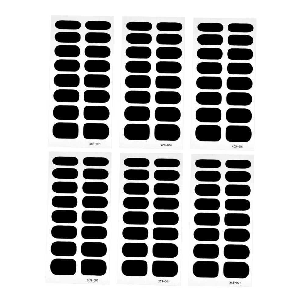 Nail Polish Stickers Set 6 Sheets LongLasting SelfAdhesive Nail Art Decals for Manicure and Parties