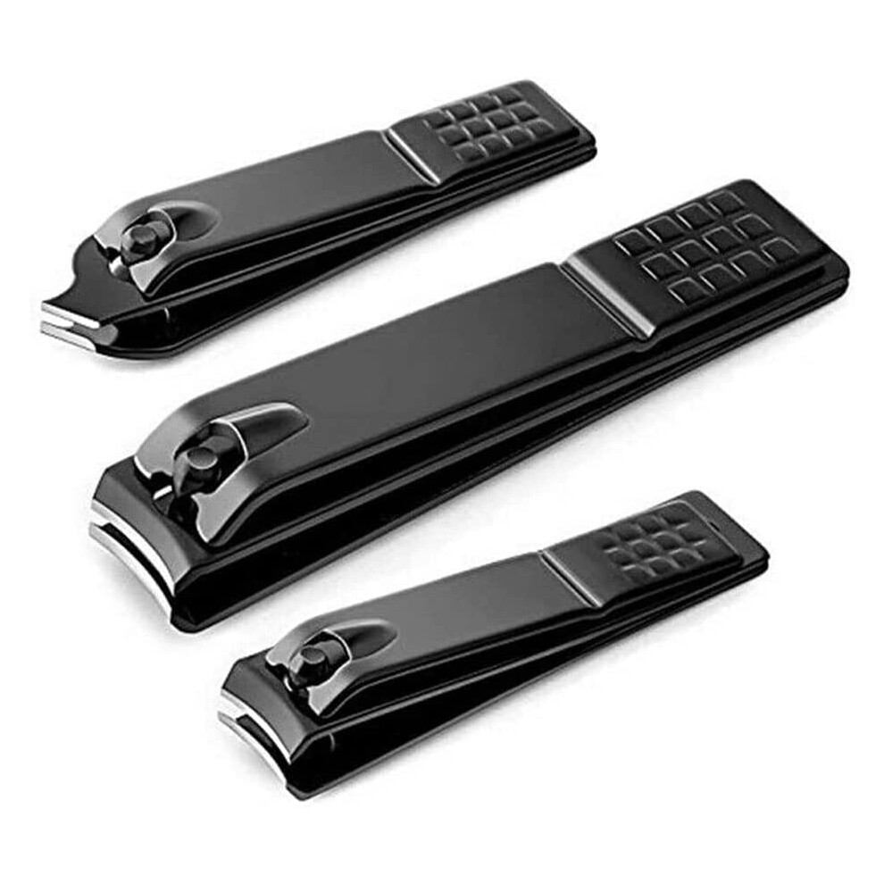 Black Professional Nail Clipper For Thick Nails Plier Style Toenail Cutter With Ergonomic Grip
