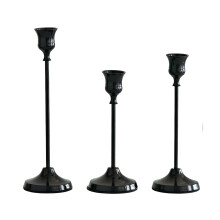 3PCS Stable Base Candle Holders from Electroplated-Black