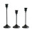 3PCS Stable Base Candle Holders from Electroplated-Black 1
