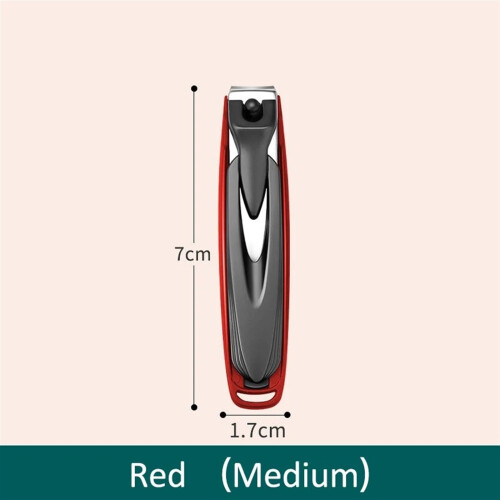 Stainless Steel Nail Clippers Red Medium – Sharp Precision Cutting, Splash Resistant, Ergonomic Grip 1