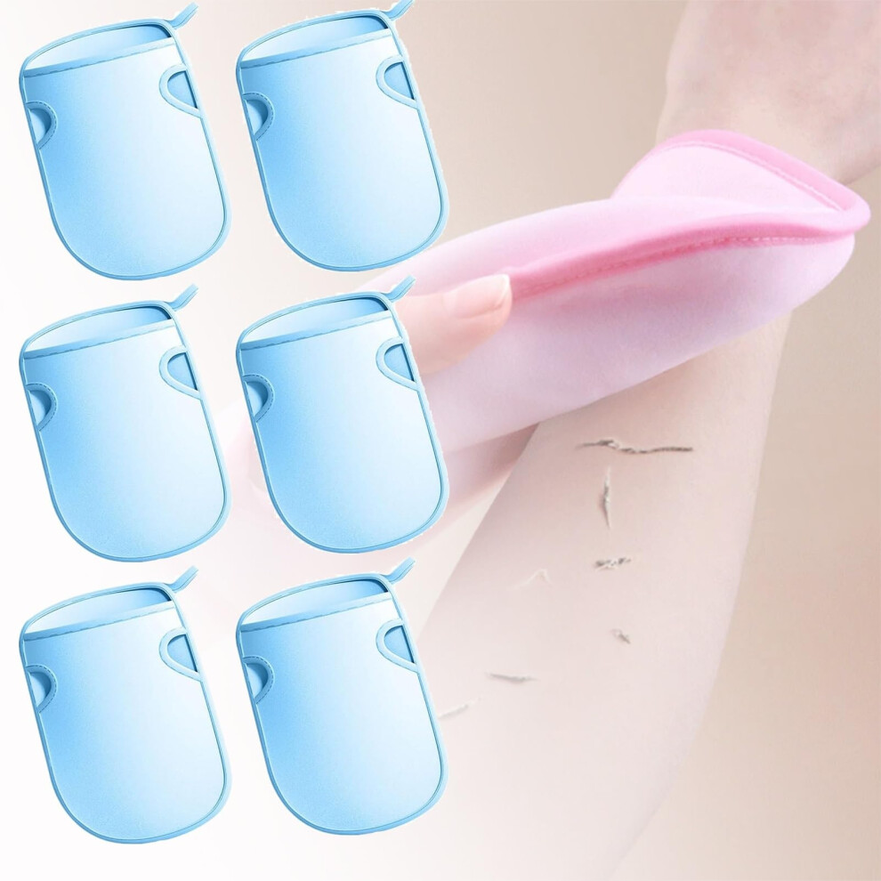 6 Pack Soft PVA Exfoliating Bath Gloves for Gentle Skin Exfoliation, Reusable Body Scrub Mitts for Kids and Adults