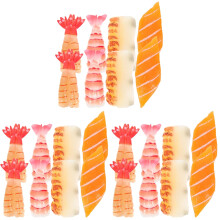 24Pièces Faux Sushi Résistant Réutilisable Décoration Maison