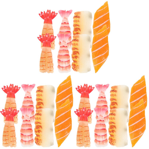 24Pièces Faux Sushi Résistant Réutilisable Décoration Maison