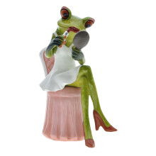 Künstlerische Laubfrosch-Ornament,-Frauenmodell