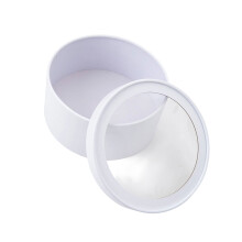 Transparenter PVC-Blumenstraußhalter mit Deckel.-Weiß