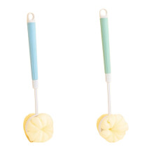 Shower Body Brush and Back Scrubber Set with Telescopic Long Handle DualSided Head for Bath
