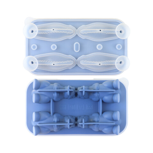 Silicone Dinosaurs Ice Molds Fun Freezing Cubes Maker-Blue