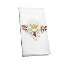Cotton Linen Embroidered Cloth Holy Symbols-Ave Maria Symbol II