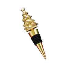 Wine Bottle Stopper Christmas Tree Designs Zincs Alloy-Gold