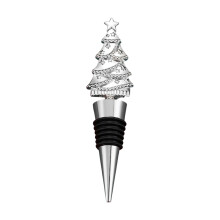 Zincs Alloy Wine Preserver Christmas Tree Designs Drink-silver