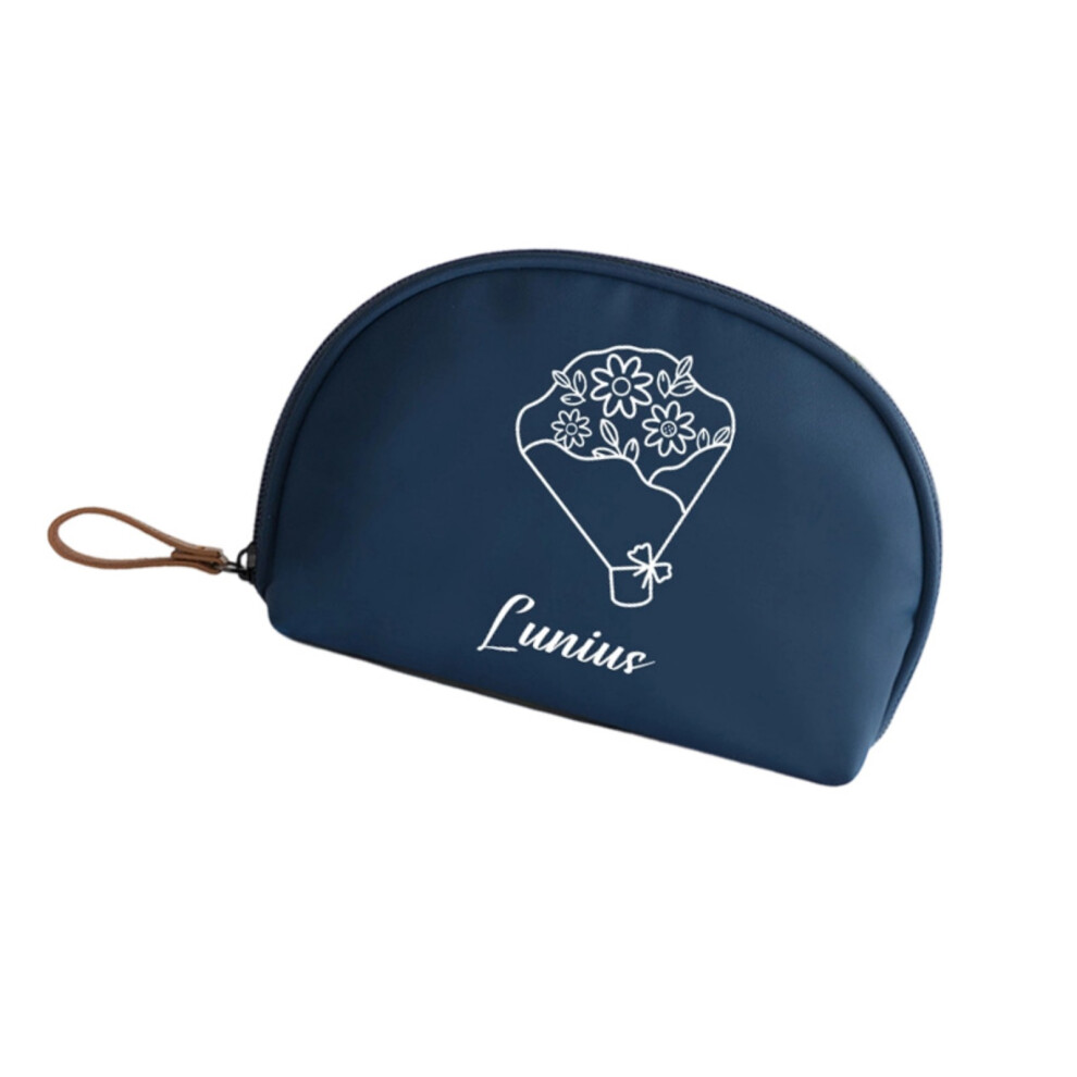 Cosmetic Storage Bag Large Capacity Water Resistant-Navy blue